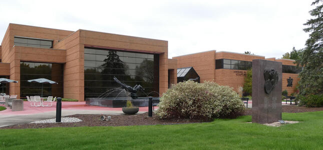 front of museum
