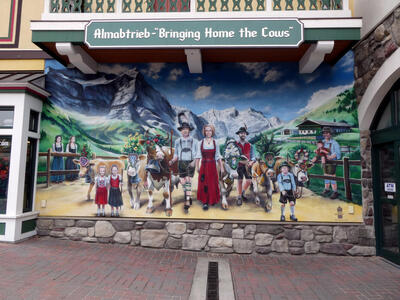 group of people in bavarian clothing