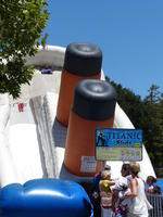 Kiddie slide in shape of the Titanic