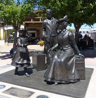 Sculpture of Family in 1890s garb