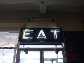 outdated cafe interior