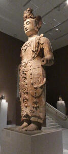 Large terra cotta statue of Buddhist personage