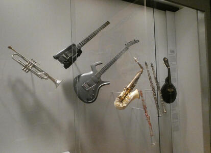 Modern trumpet, guitars, saxophone, clarinets, and mandolin