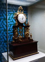 Music box with clock on top
