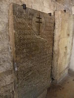 Carved grave stone (1.5m tall x 1m wide)