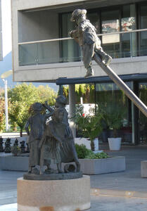 Sculpture of children at play