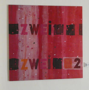 Mostly red painting. Text: ZWEI 2
