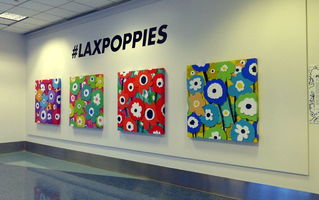Colorful artwork of poppies
