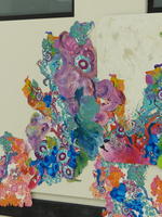 Closeup of swirled painting