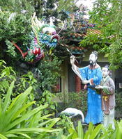 man painting dragon