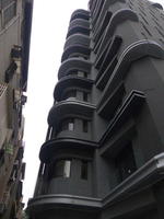 silver blob building