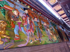 painted wall carving