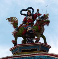 man riding lion