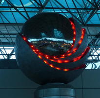 sphere with colored lights