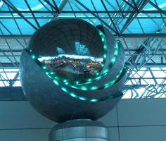 sphere with colored lights