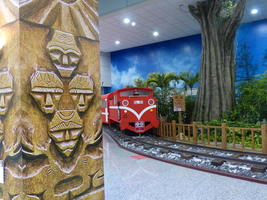 train and aboriginal art