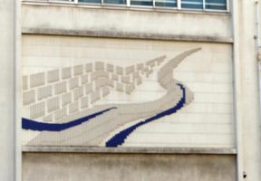 tile on building near river