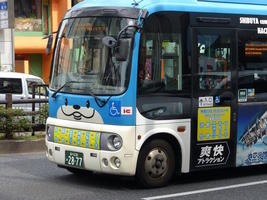bus with dog face painted on front