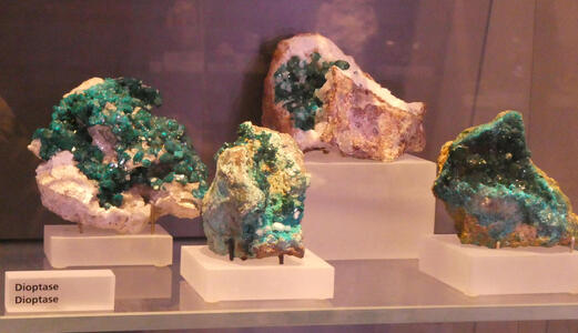 green dioptase samples
