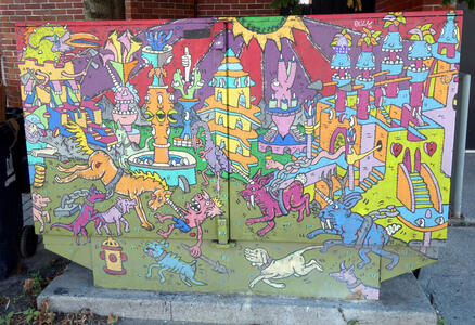 wild painted utility box