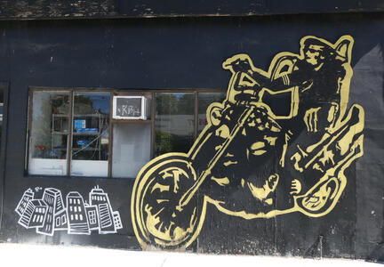 easy restaurant motorcycle rider