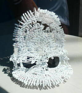 safety pin sculpture