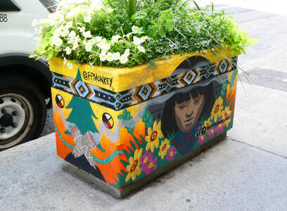 indigenous woman planter