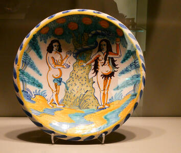 adam eve plate