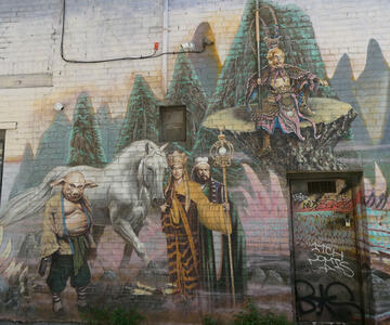 royal personages with horse