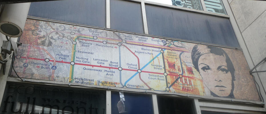 picture of twiggy and london metro map