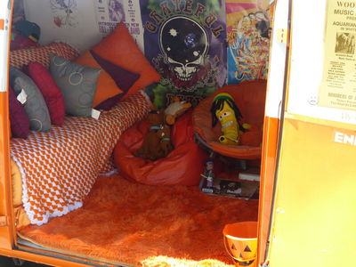 Interior 60s themed VW van