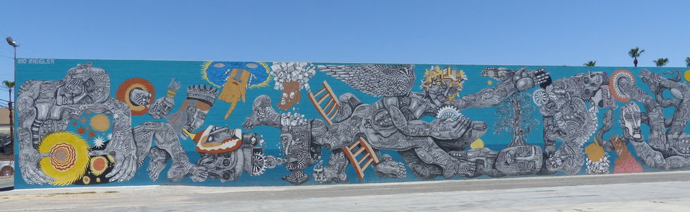 Panorama of very complex detailed art