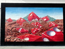 Mountains made of dice