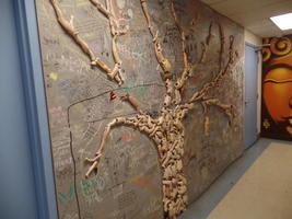 Tree made of oddly shaped ceramics