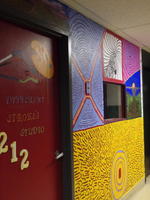 Abstract designs on wall