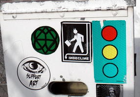 Stickers on a utility box