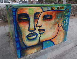 Faces in indian/egyptian motif