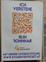 Poster with large QR code
