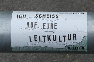 Sticker: I shit on your dominant culture