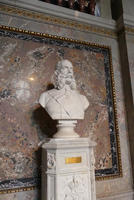 Bust of man with long flowing sideburns