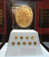 Gold medallions of important people