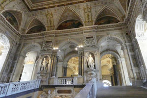 Stairway and marble archways