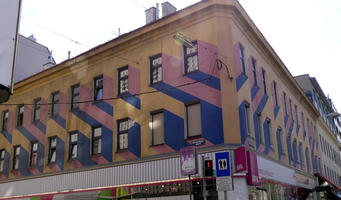 Paint around windows to give them a three-dimensional effect