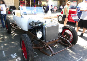 White model T-style car