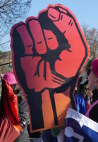 Sign in shape of clenched fist